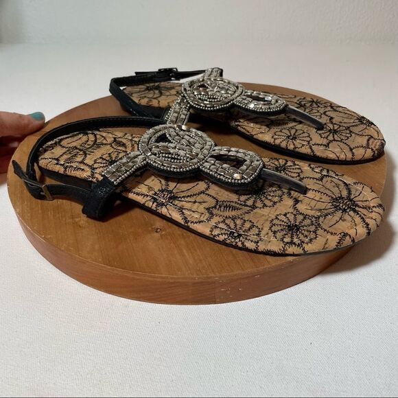 Muk Luks beaded sling backs - Picture 8 of 9